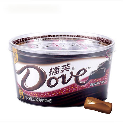 德芙香浓黑巧克力252g 商品图0