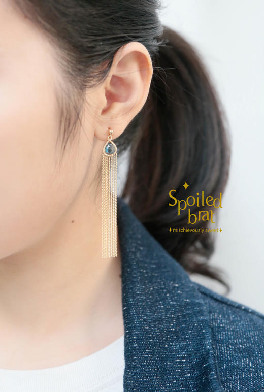 spoiledbrat jewelry托帕石流苏耳环 商品图3