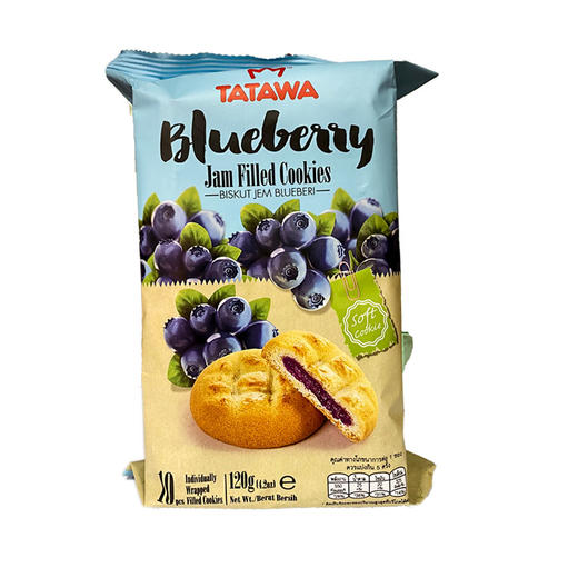 嗒嗒瓦蓝莓果酱软陷曲奇饼干120g 商品图1
