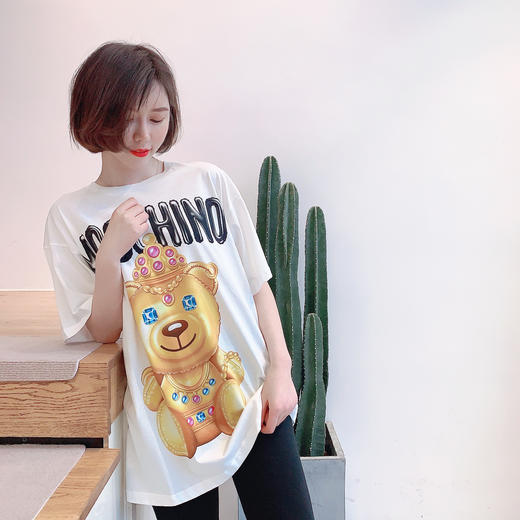 Moschino 意大利正品 钻石熊T恤衫  商品图2