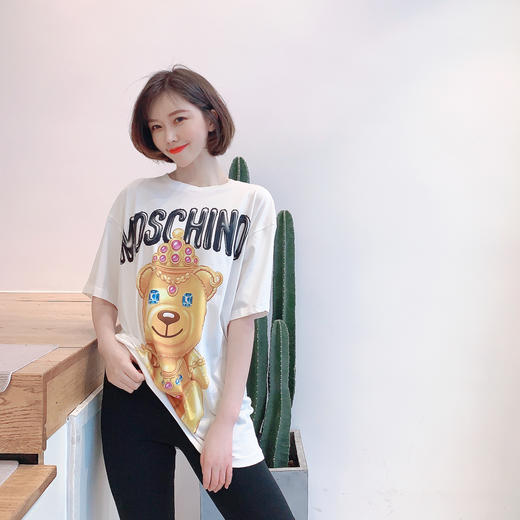 Moschino 意大利正品 钻石熊T恤衫  商品图1