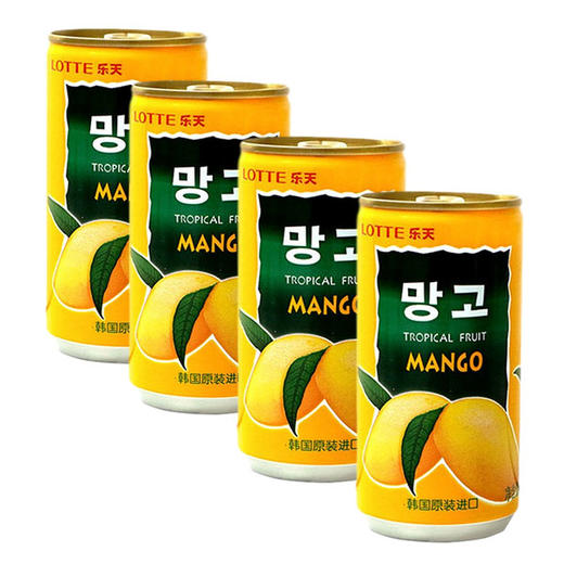 [4捆绑]乐天 芒果汁罐装180ml*4【中】  商品图0