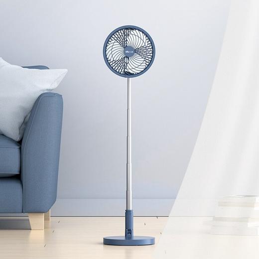 小熊（Bear）电风扇折叠可伸缩usb充电无线台式立式落地风扇大风量静音触控 DFS-A09D1 蓝色产地直发  商品图4