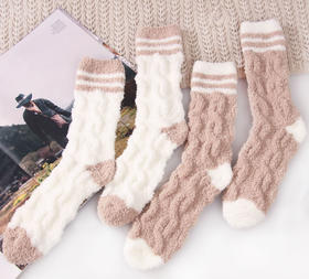 【上手】加绒地板袜（2双/包）