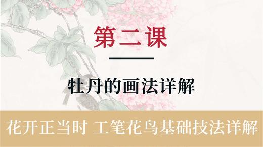第二课- 工笔画牡丹花画法详解丨杨永权老师 商品图0