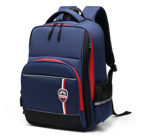 第九城V.NINE 英伦风小学生书包男孩女生1-3-6年级大容量双肩背包 VD9BV33835J 蓝配红 商品图0