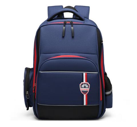 第九城V.NINE 英伦风小学生书包男孩女生1-3-6年级大容量双肩背包 VD9BV33835J 蓝配红 商品图2