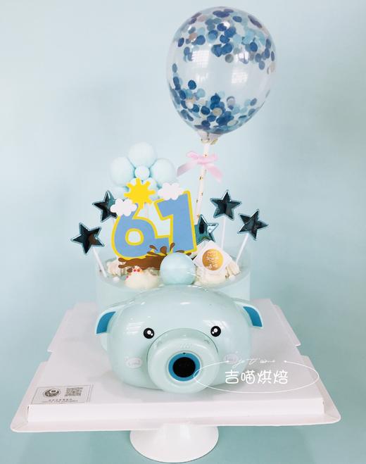 卡通小猪泡泡相机蛋糕（可选粉色或蓝色） 商品图1