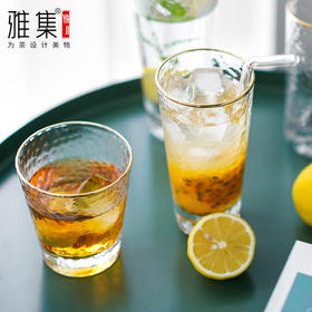 【积分兑换】雅集 描金锤纹杯 玻璃杯家用套装