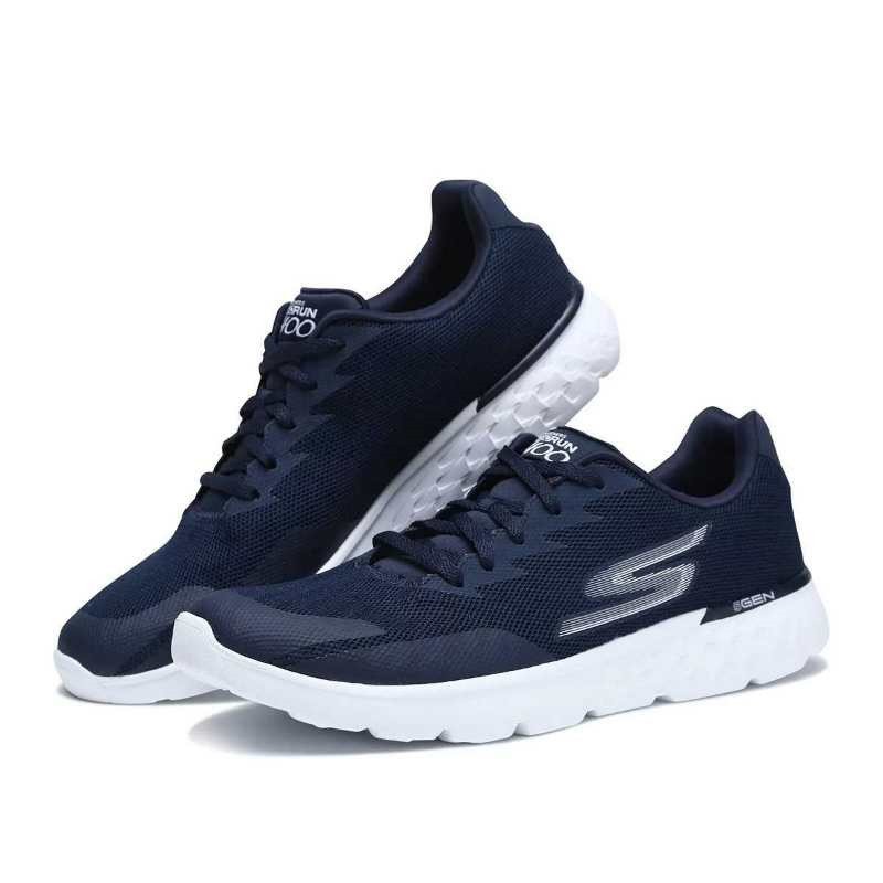 skechers/斯凯奇 男鞋 黑色/蓝色 55299
