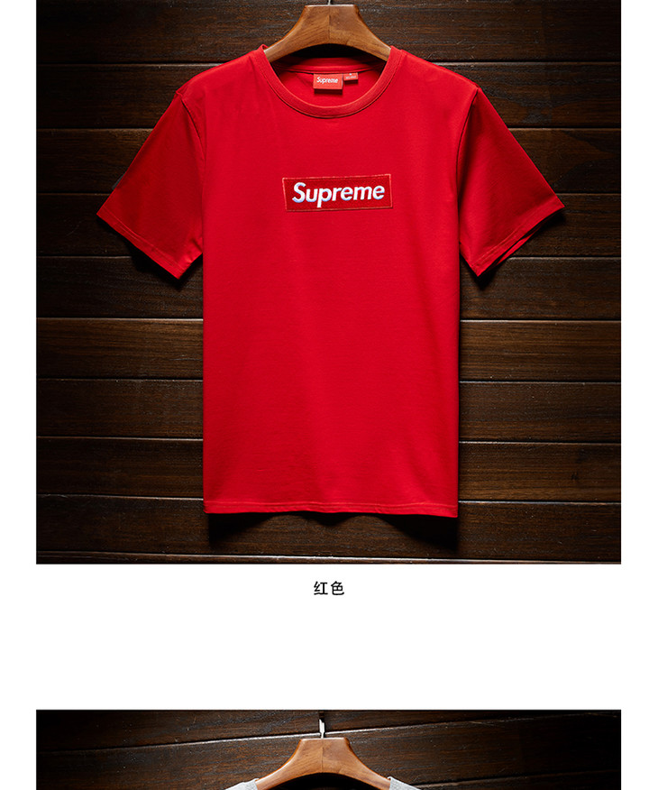 【经典刺绣】supreme短袖t恤男潮牌半袖夏装男女士衣服