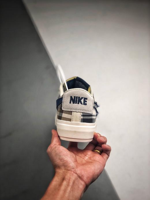 男女鞋 nike zoom low解构拆钩补丁 开拓者灰黑格子休闲鞋 blazer