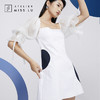 AtelierMissLu—白色拼纱造型袖衬衫裙/0000600 商品缩略图2
