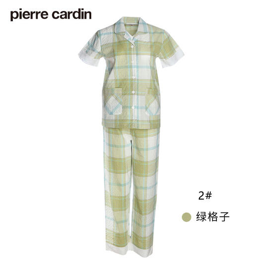 皮尔卡丹线上专供款梦境伊甸园纯棉女式开襟短袖家居服睡衣套装WP240301 商品图3
