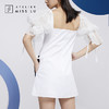 AtelierMissLu—白色拼纱造型袖衬衫裙/0000600 商品缩略图3