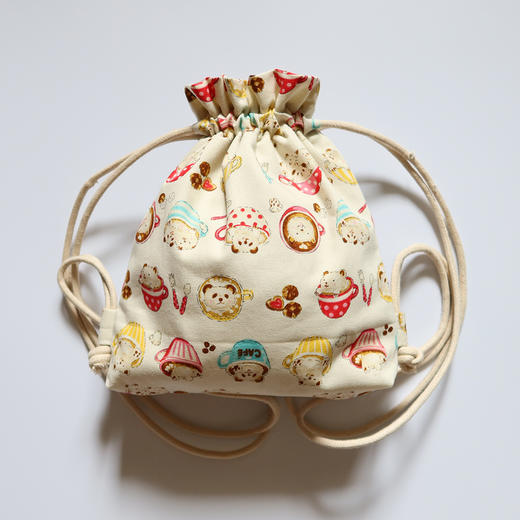 HUGOJIRO糖果BONBON小双肩包插画咖啡小熊 商品图2