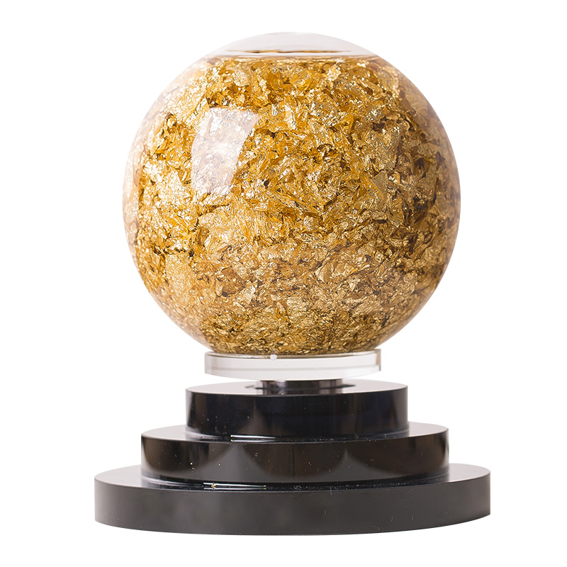 灵机文化吉祥物黄金开运金箔球宅摆件招财旺财镇