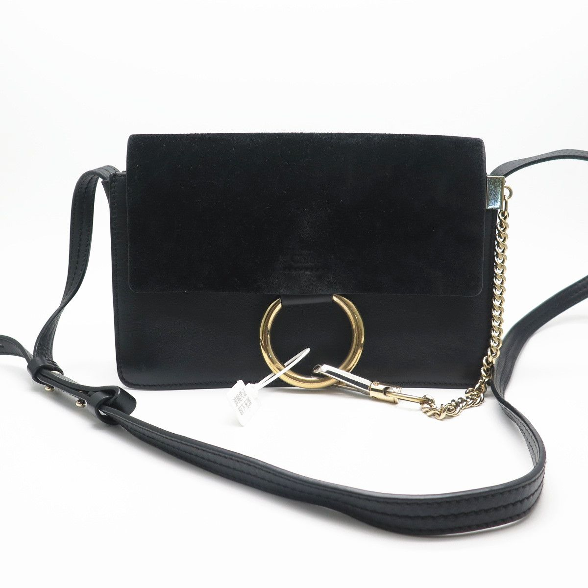 【二手9新】chloe克洛伊经典款牛皮金属环链条女士单肩斜跨包包