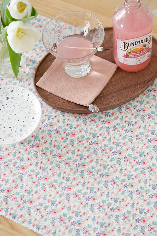 茶几桌旗全棉材质复古碎花条旗茶几旗 商品图2