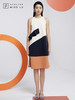 AtelierMissLu—蓝白橘撞色趣味无袖连身裙/0000601 商品缩略图4
