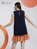 AtelierMissLu—蓝橘撞色趣味下摆连身裙/0000605 商品缩略图3