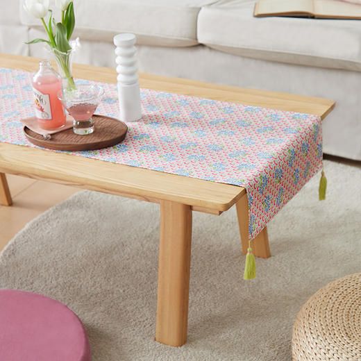 茶几桌旗日式复古碎花条旗茶几旗 商品图3