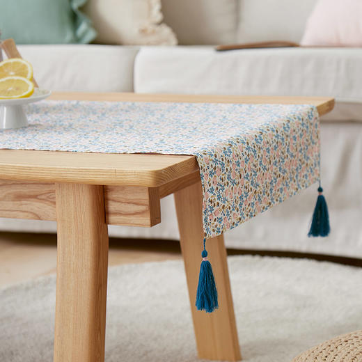 茶几桌旗全棉材质清新碎花条旗茶几旗 商品图2