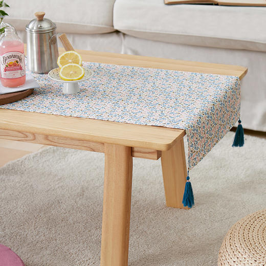 茶几桌旗全棉材质清新碎花条旗茶几旗 商品图0