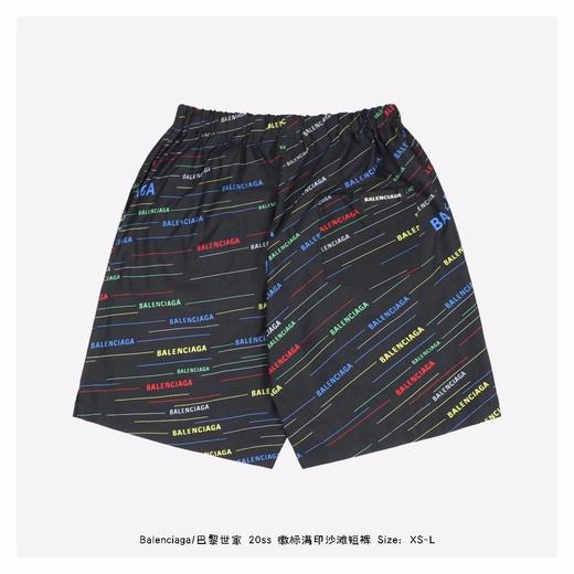 balenciaga/巴黎世家 20ss 徽标满印沙滩短裤