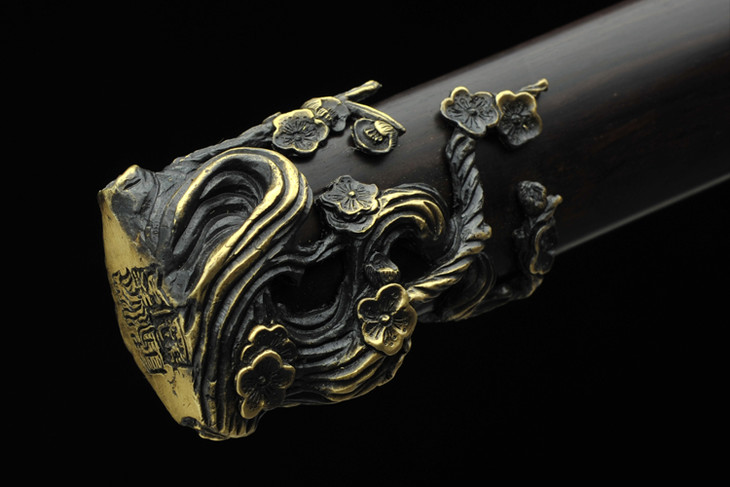 岁寒三友之 傲雪剑 纯手工折叠锻打 收藏送礼 工艺品 未开刃