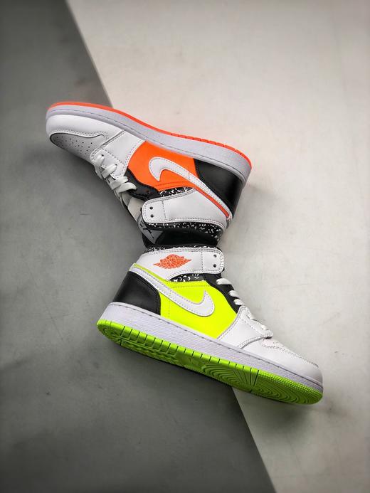 男女鞋 air jordan 1 mid 黄橙鸳鸯休闲板鞋 aj1 中帮