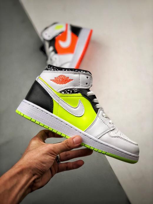 男女鞋 air jordan 1 mid 黄橙鸳鸯休闲板鞋 aj1 中帮