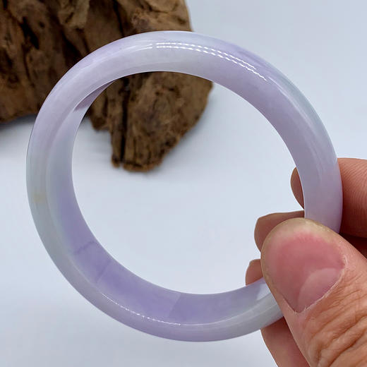 派瑞翡翠 翡翠手镯 糯种 紫色 商品图2