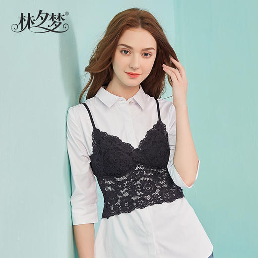 【如嫣-蕾丝吊带文胸】百搭神奇 浪漫来袭 轻薄舒适 法式性感 可外穿可内搭_2001 商品图2