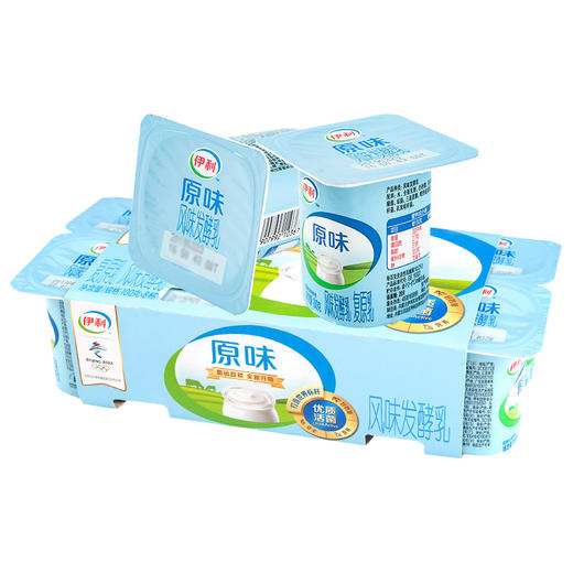 伊利味浓风味发酵乳连杯100克×8杯-原味 商品图0