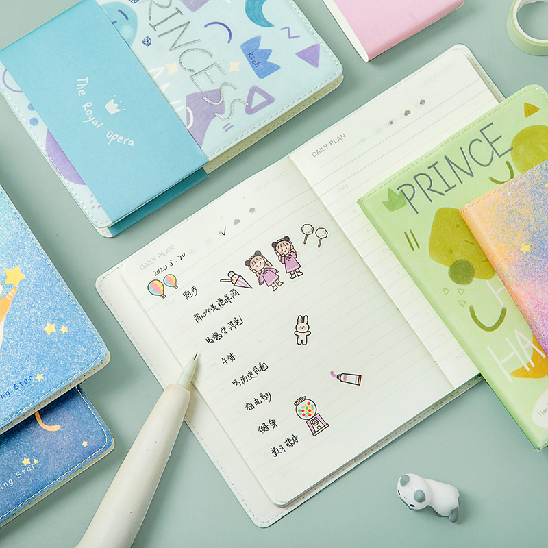 三年二班卡通可爱小a5手账本便携笔记本子学生计划备忘录记事本q
