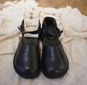 Diu棕/深红棕/黑牛皮手工鞋