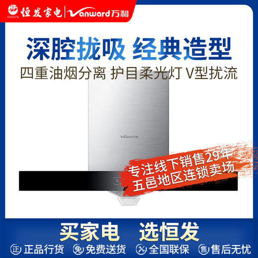 万和 CXW-200-X05H1大吸力大尺寸欧式触摸顶吸油烟机 浅灰色 商品图0