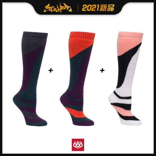 2021 686 Veranda Sock 3-Pack Assorted S/M 商品图0