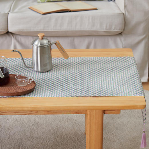 茶几桌旗全棉材质日式凌云纹条旗茶几旗 商品图1