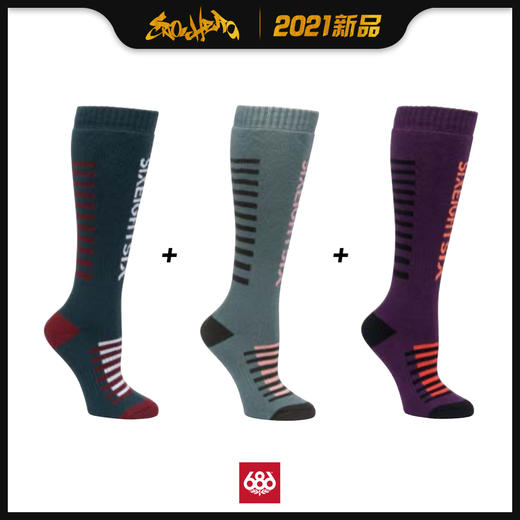 2021 686 Heater Sock 3-Pack Assorted L/XL 商品图0