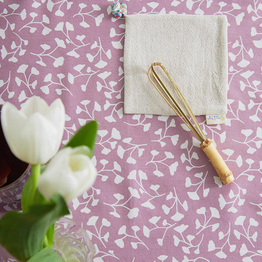 茶几桌旗全棉材质银杏碎花条旗茶几旗 商品图3