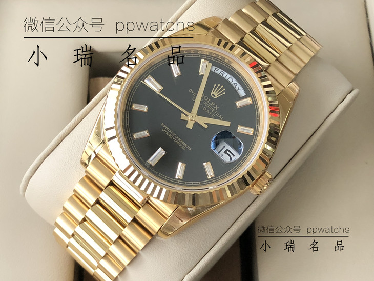 【包金款】40星期日历型，黑面钻刻度