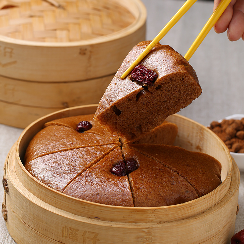 【峰仔·红糖发糕】400g黑糖米糕蒸煮半成品方便速食营养早餐酒店特色