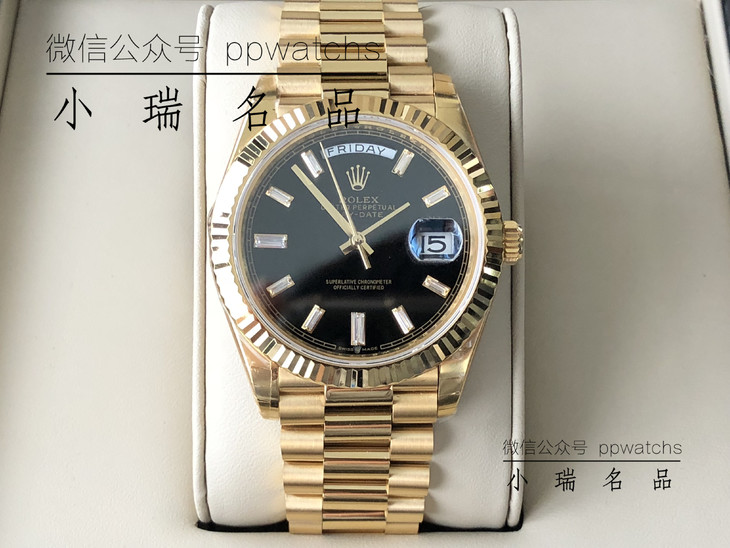 【包金款】40星期日历型，黑面钻刻度