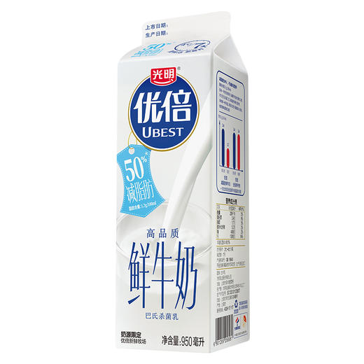 光明 优倍 减脂肪鲜奶 950ml 鲜牛奶 商品图0