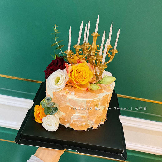 蛋糕  复古鲜花烛台 商品图1