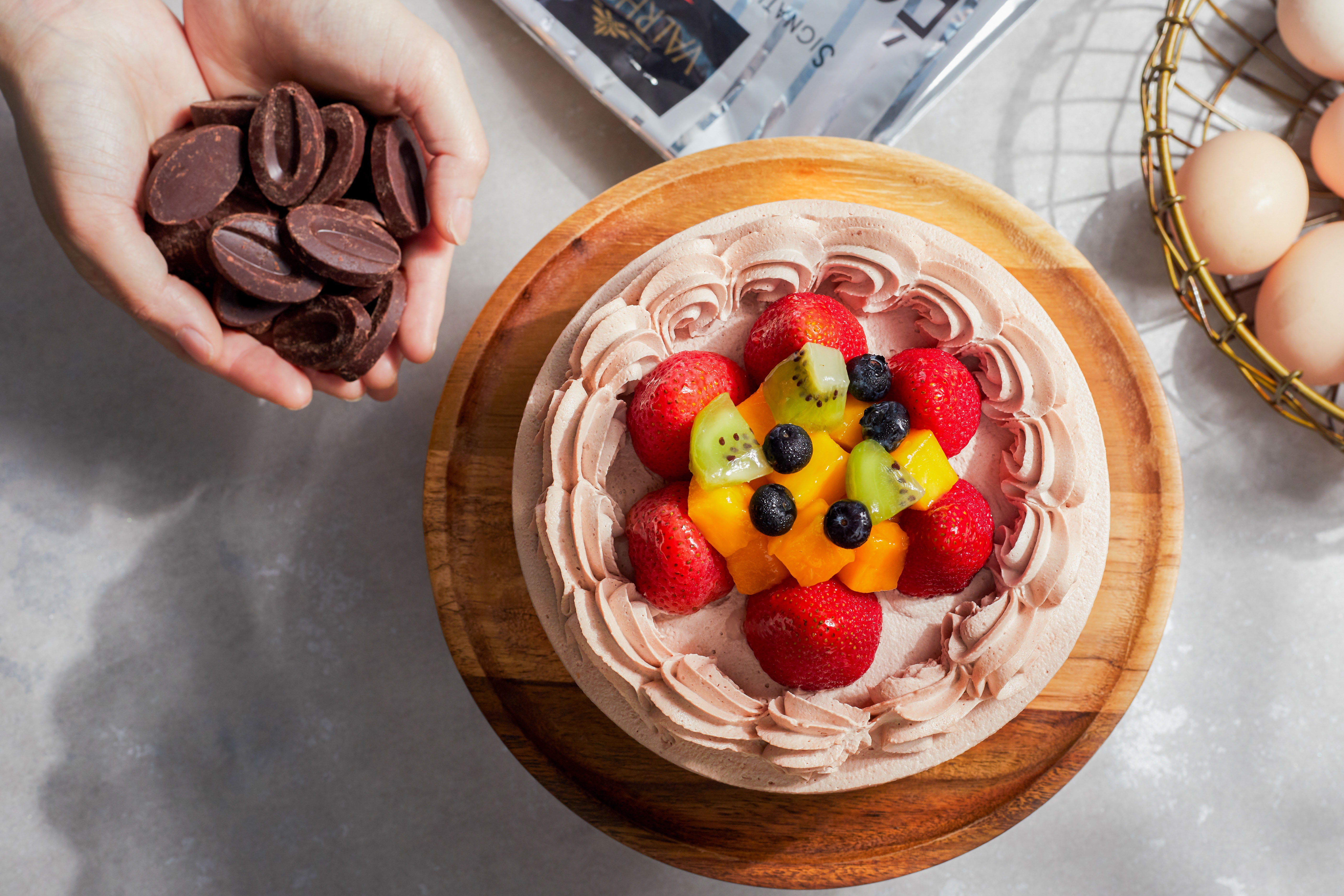 法芙娜巧克力水果生日蛋糕