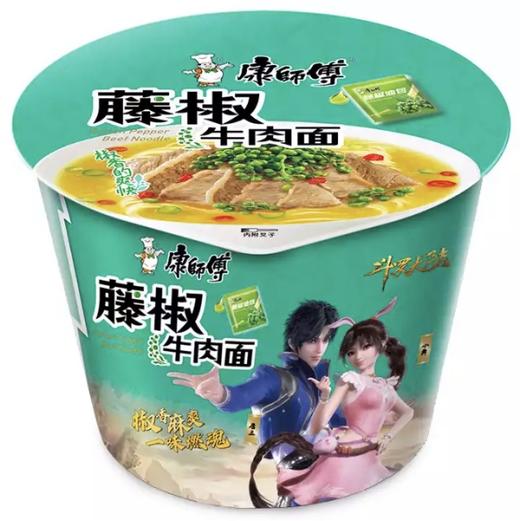 康师傅藤椒牛肉面|108克/桶12桶/箱 商品图0