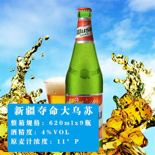 乌苏啤酒 620ML*9 商品图1